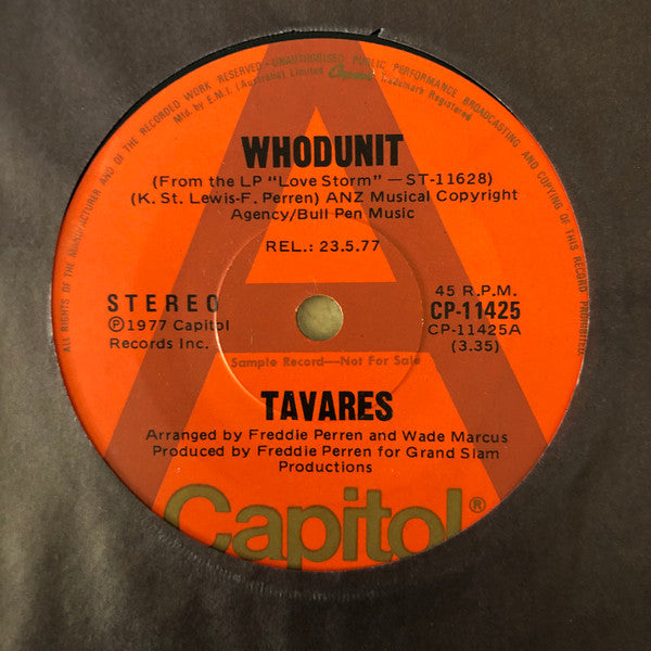 Tavares : Whodunit  (7", Single, Promo, A L)