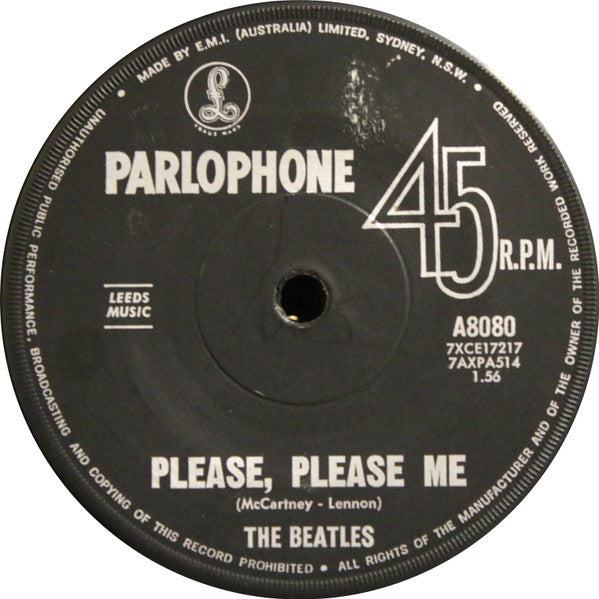 The Beatles : Please Please Me (7", Single, Mono, Thi)