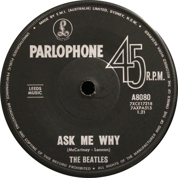 The Beatles : Please Please Me (7", Single, Mono, Thi)