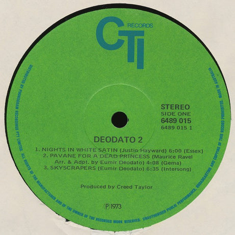 Eumir Deodato : Deodato 2 (LP, Album)