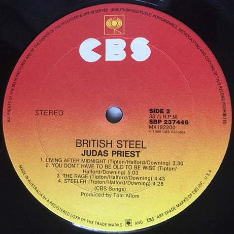 Judas Priest : British Steel (LP, Album)