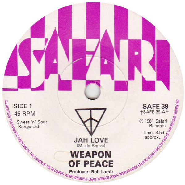 Weapon Of Peace : Jah Love (7")