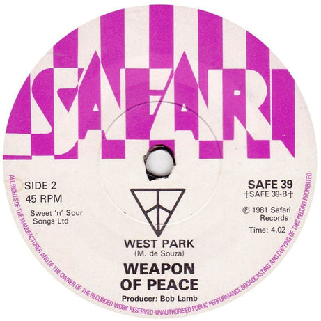 Weapon Of Peace : Jah Love (7")