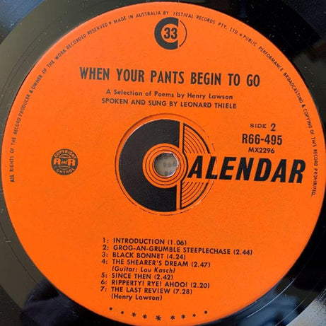 Henry Lawson Spoken By Leonard Thiele* : When Your Pants Begin To Go (LP, Album, Mono, RE)