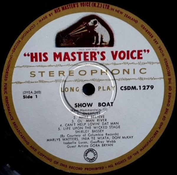 Shirley Bassey, Marlys Watters, Don McKay, Inia Te Wiata ,With Guest Artiste Dora Bryan : Show Boat (LP, Album)