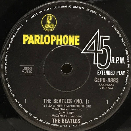 The Beatles : Beatles (No. 1) (7", EP, RP)