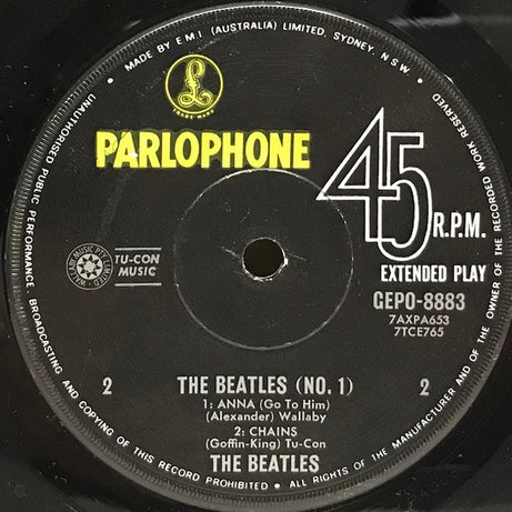 The Beatles : Beatles (No. 1) (7", EP, RP)