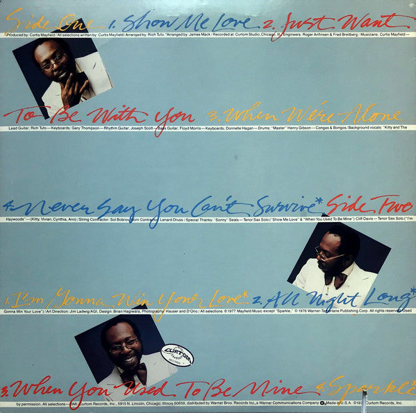 Curtis Mayfield : Never Say You Can't Survive (LP, Album, Win)