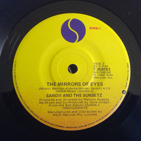 Sandii & The Sunsetz : Sticky Music (7", Single)