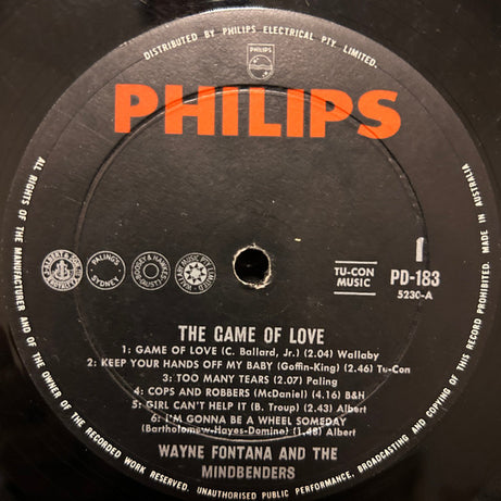 Wayne Fontana & The Mindbenders : The Game Of Love (LP, Album, Mono)