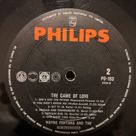 Wayne Fontana & The Mindbenders : The Game Of Love (LP, Album, Mono)