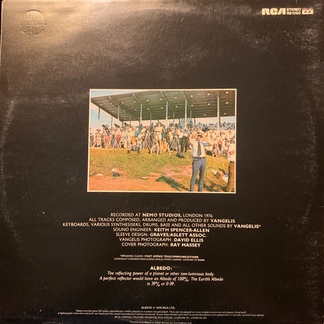 Vangelis : Albedo 0.39 (LP, Album, RE, Bla)