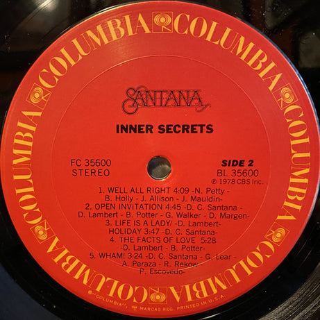 Santana : Inner Secrets (LP, Album, San)