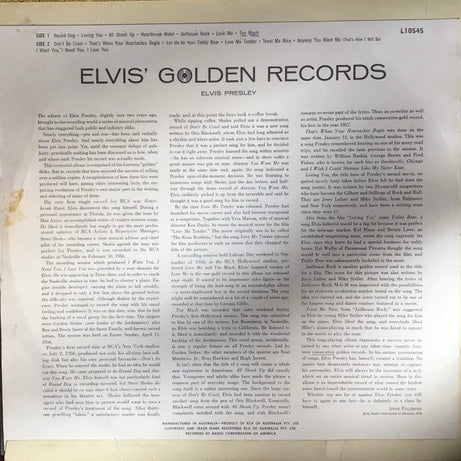 Elvis Presley : Elvis' Golden Records (LP, Comp, Mono)