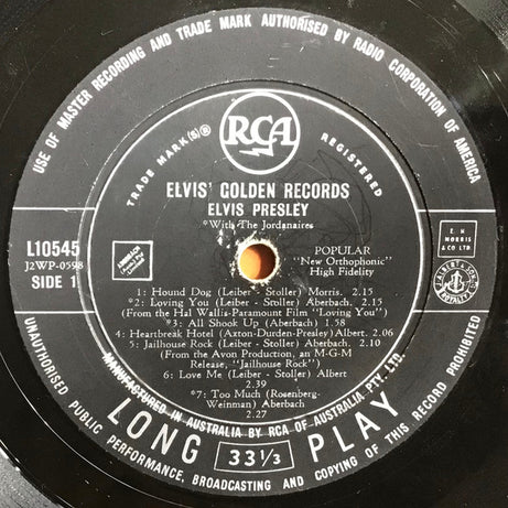 Elvis Presley : Elvis' Golden Records (LP, Comp, Mono)