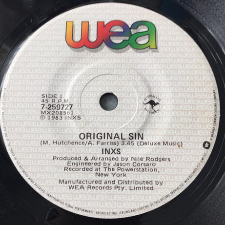 INXS : Original Sin (7", Single)