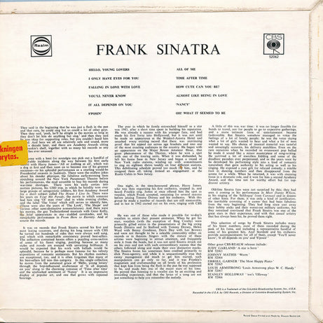 Frank Sinatra : Frank Sinatra (LP, Album, Comp, RE)