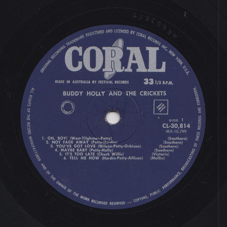 Buddy Holly And The Crickets (2) : The "Chirping" Crickets (LP, Album, Mono)