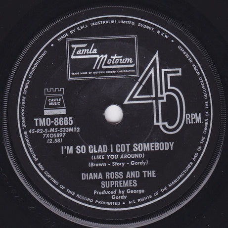 The Supremes : I'm Livin' In Shame (7", Single, Promo)
