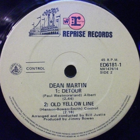 Dean Martin With The Jack Halloran Singers : Houston (7", EP, Mono, RE)