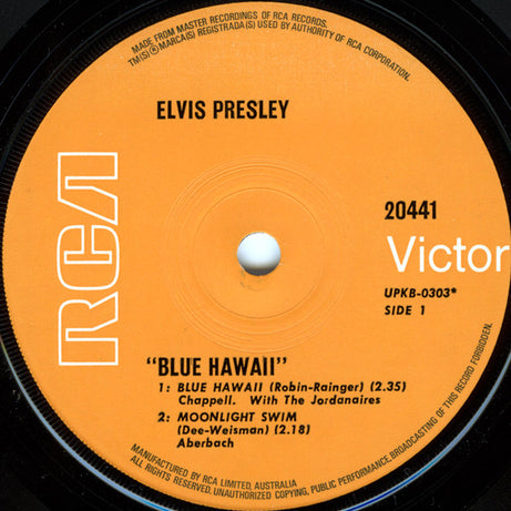 Elvis Presley : Blue Hawaii (7", EP)