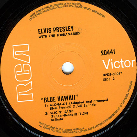 Elvis Presley : Blue Hawaii (7", EP)