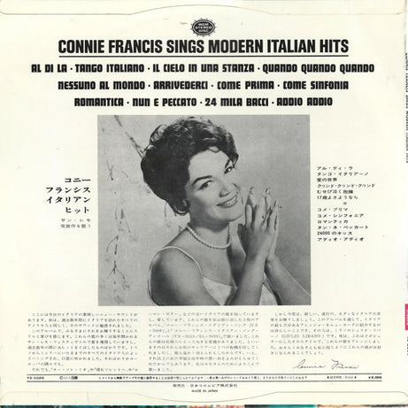 Connie Francis : Connie Francis Sings Modern Italian Hits (LP, Album)