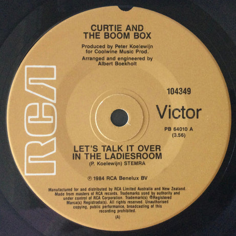 Curtie And The Boombox : Let's Talk It Over In The Ladies' Room (7", Single)