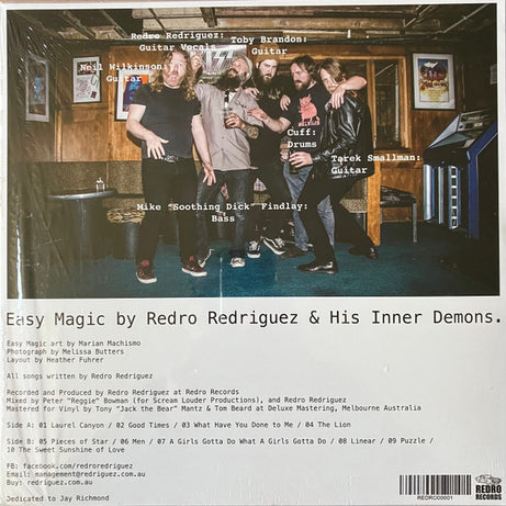 Redro Redriguez & His Inner Demons : Easy Magic (LP, Album, Ltd, Pin)