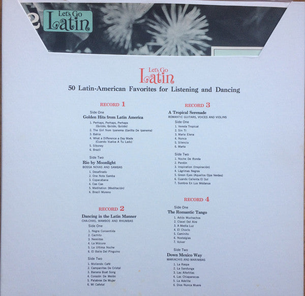Various : Let's Go Latin (50 Latin-American Favorites For Listening And Dancing) (4xLP, Comp, Ple)