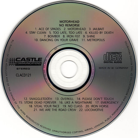 Motörhead : No Remorse (CD, Comp, RE)