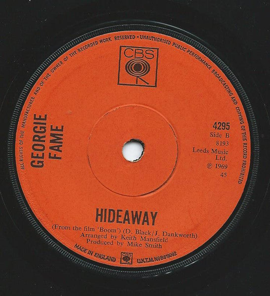 Georgie Fame : Peaceful (7", Single, Sol)