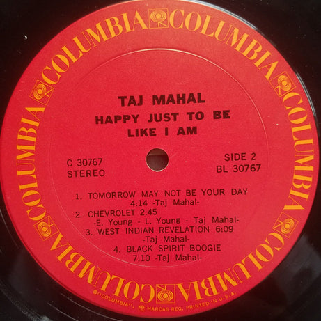 Taj Mahal : Happy Just To Be Like I Am (LP, Album, Ter)