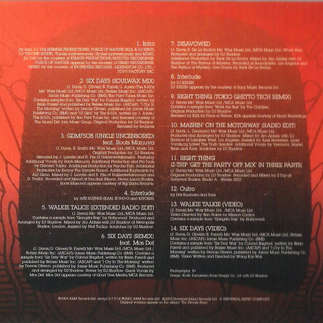 DJ Shadow : The Private Repress (CD, Comp, Enh)