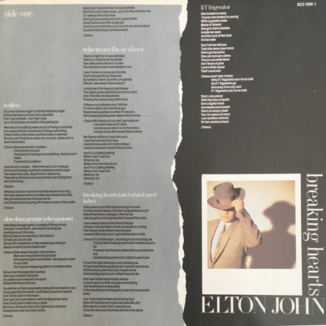 Elton John : Breaking Hearts (LP, Album)