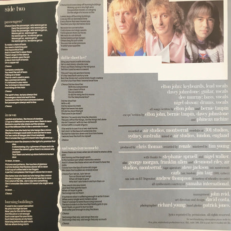 Elton John : Breaking Hearts (LP, Album)