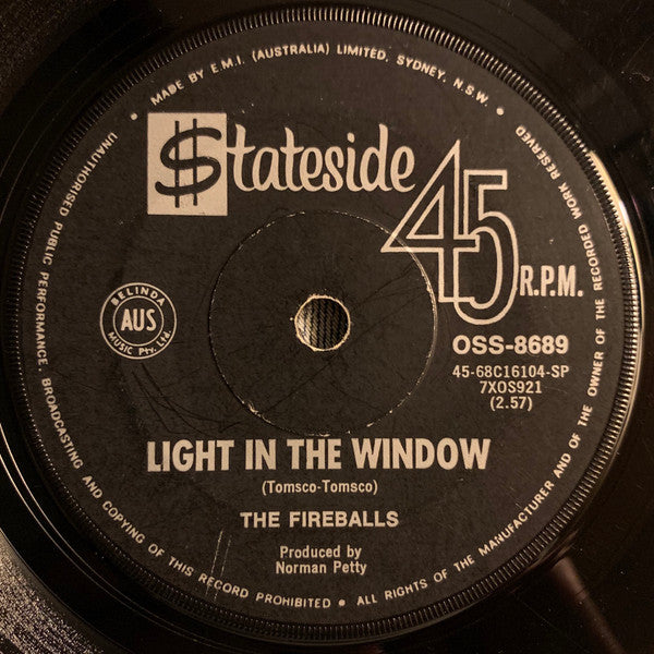 The Fireballs : Long Green / Light In The Window (7", Single, Promo)