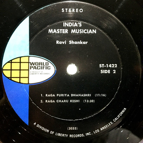 Ravi Shankar : India's Master Musician (LP, RP)
