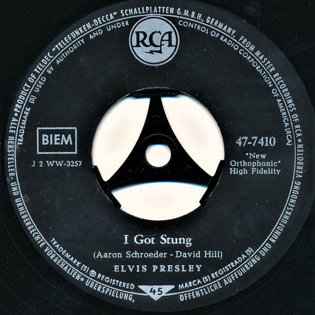 Elvis Presley : I Got Stung / One Night (7")