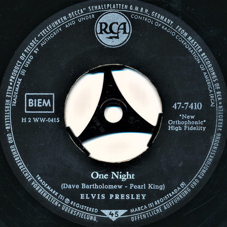 Elvis Presley : I Got Stung / One Night (7")