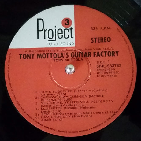 Tony Mottola : Tony Mottola's Guitar Factory (LP, Album)