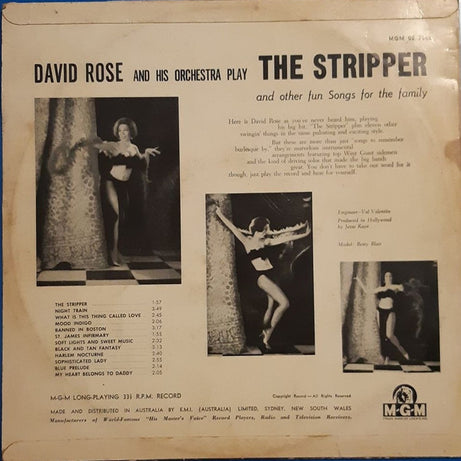 David Rose & His Orchestra : The Stripper And Other Fun Songs For The Family (LP, Album, Mono)