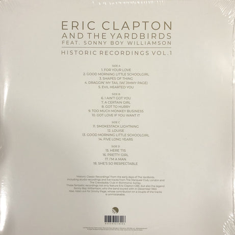 Eric Clapton And The Yardbirds Feat. Sonny Boy Williamson (2) : Historic Recordings Vol. 1 (2xLP, Comp)