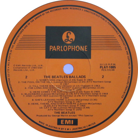 The Beatles : The Beatles Ballads (LP, Comp, EMI)