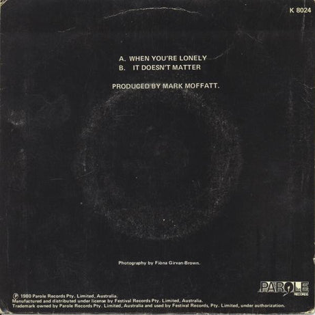 Boys : When You're Lonely (7", Single)