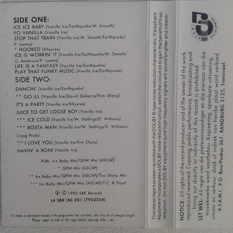 Vanilla Ice : To The Extreme (Cass, Album)