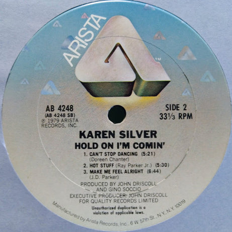 Karen Silver : Hold On I'm Comin' (LP, Album, San)