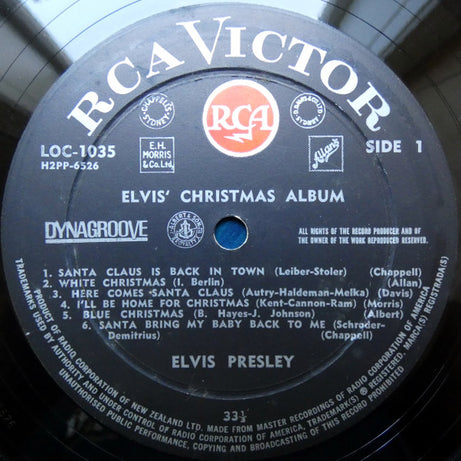 Elvis Presley : Elvis' Christmas Album (LP, Album, Mono, RE)