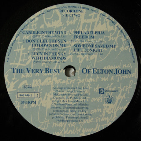 Elton John : The Very Best Of Elton John (2xLP, Comp, Gat)