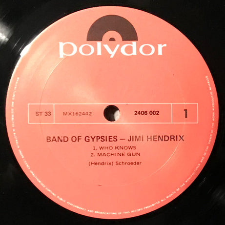 Hendrix* : Band Of Gypsys (LP, Album)